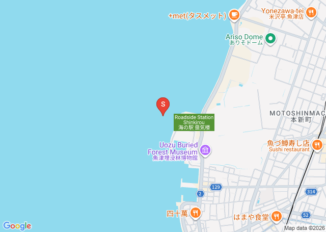 魚津の位置（地図）
