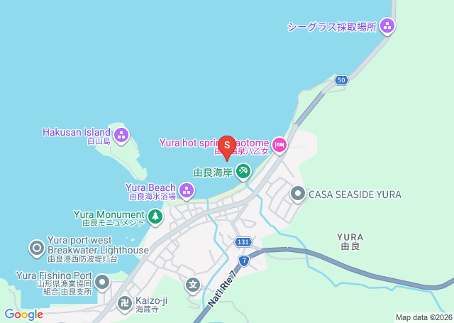 由良の位置（地図）