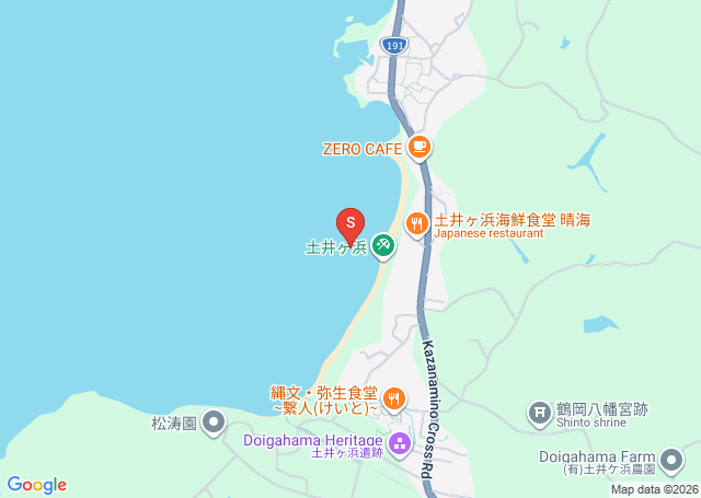 土井ヶ浜の位置（地図）